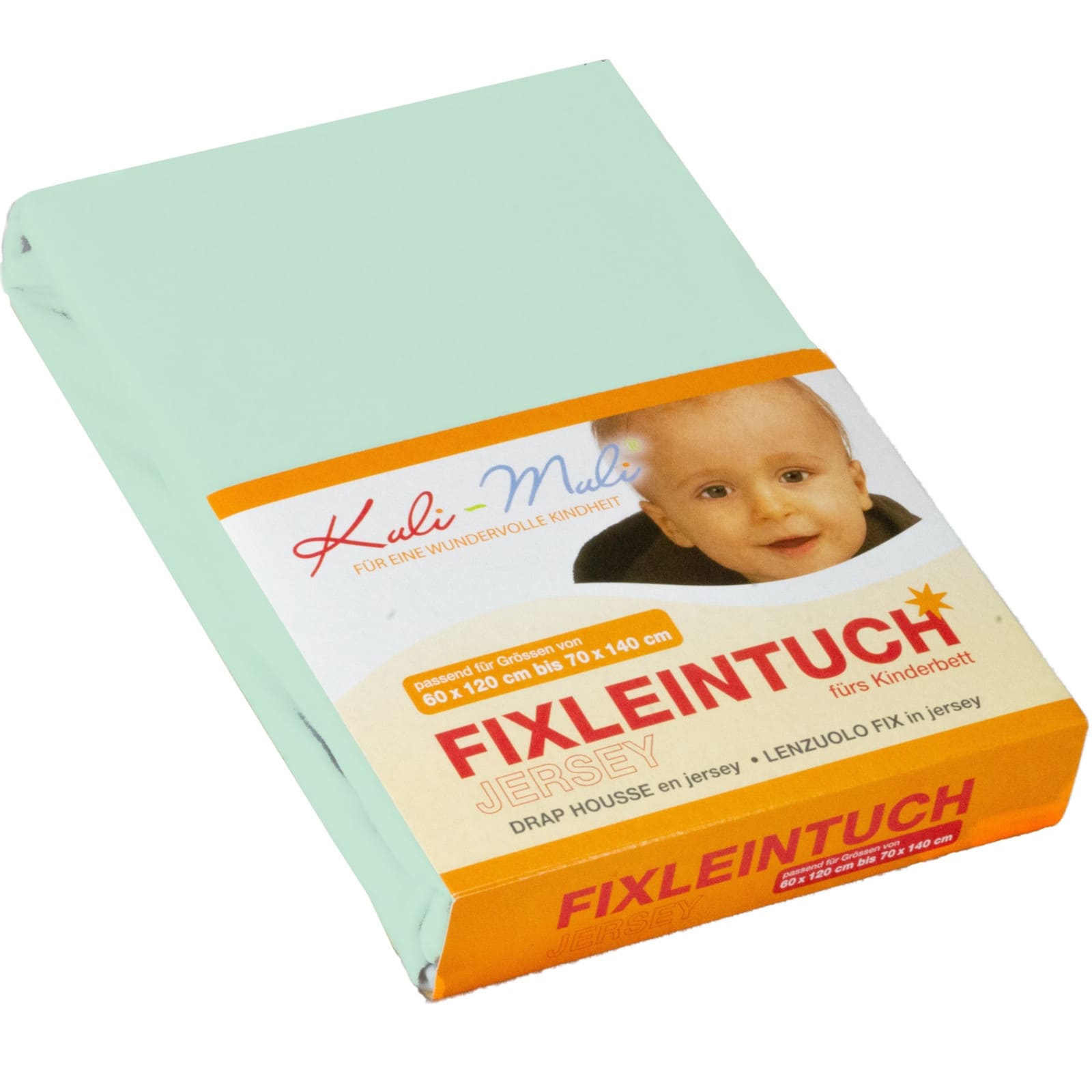KULI-MULI Fixleintuch Jersey mint 45 x 90 cm