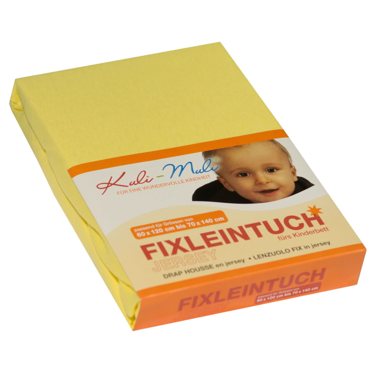 KULI-MULI Drap-housse Frottee 70 x 140 cm jaune