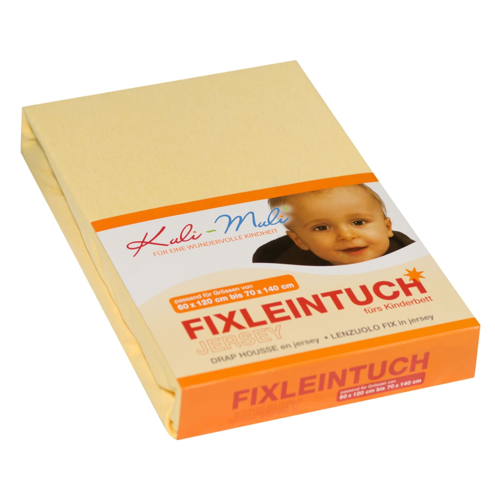 KULI-MULI Fixleintuch Frottee 70 x 140 cm vanille