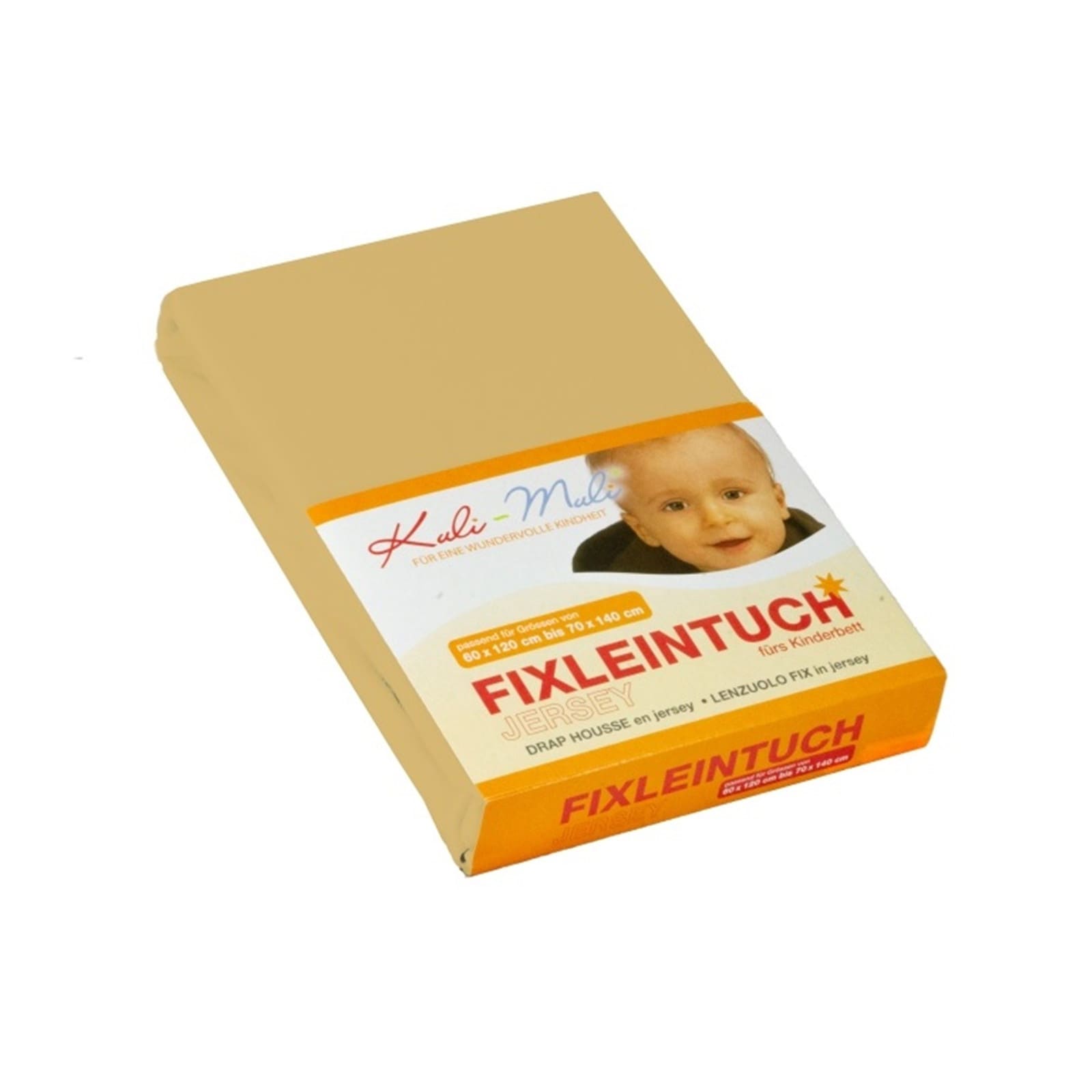 KULI-MULI Fixleintuch Frottee 70 x 140 cm Yellow mix