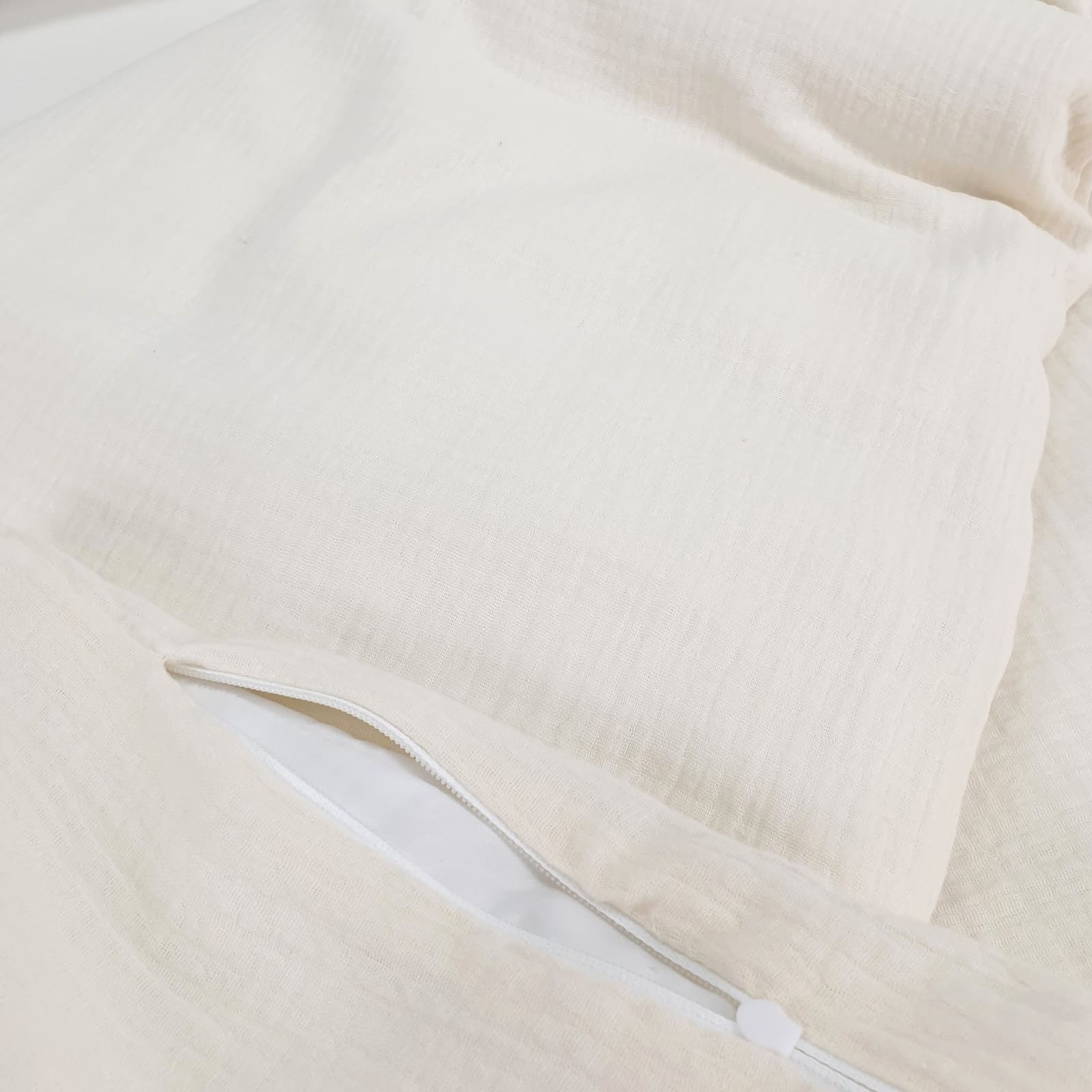 KULI-MULI Duvetbezug Baumwolle ecru 100 x 135 cm