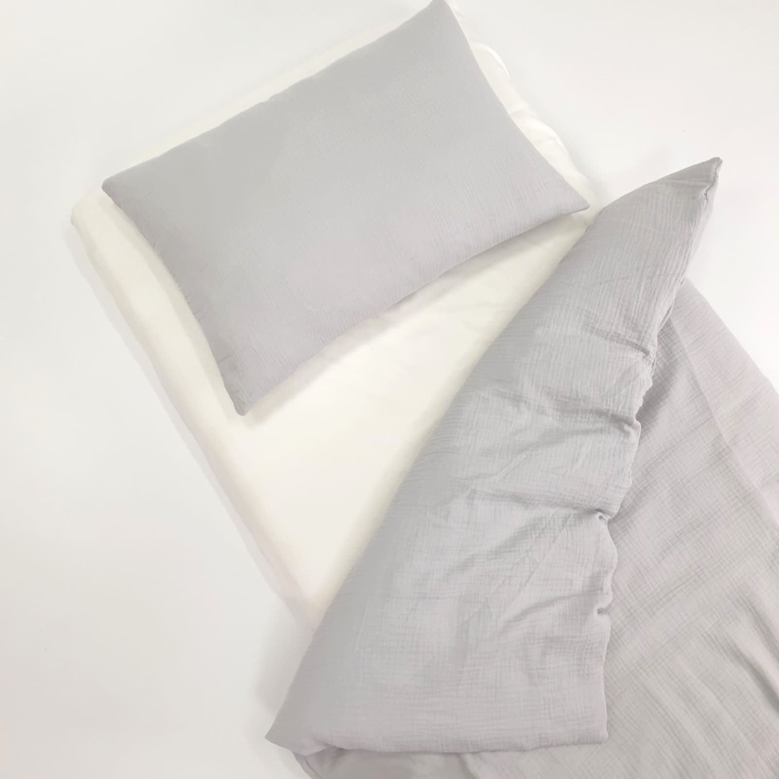 KULI-MULI Bettwäscheset Baumwolle grau