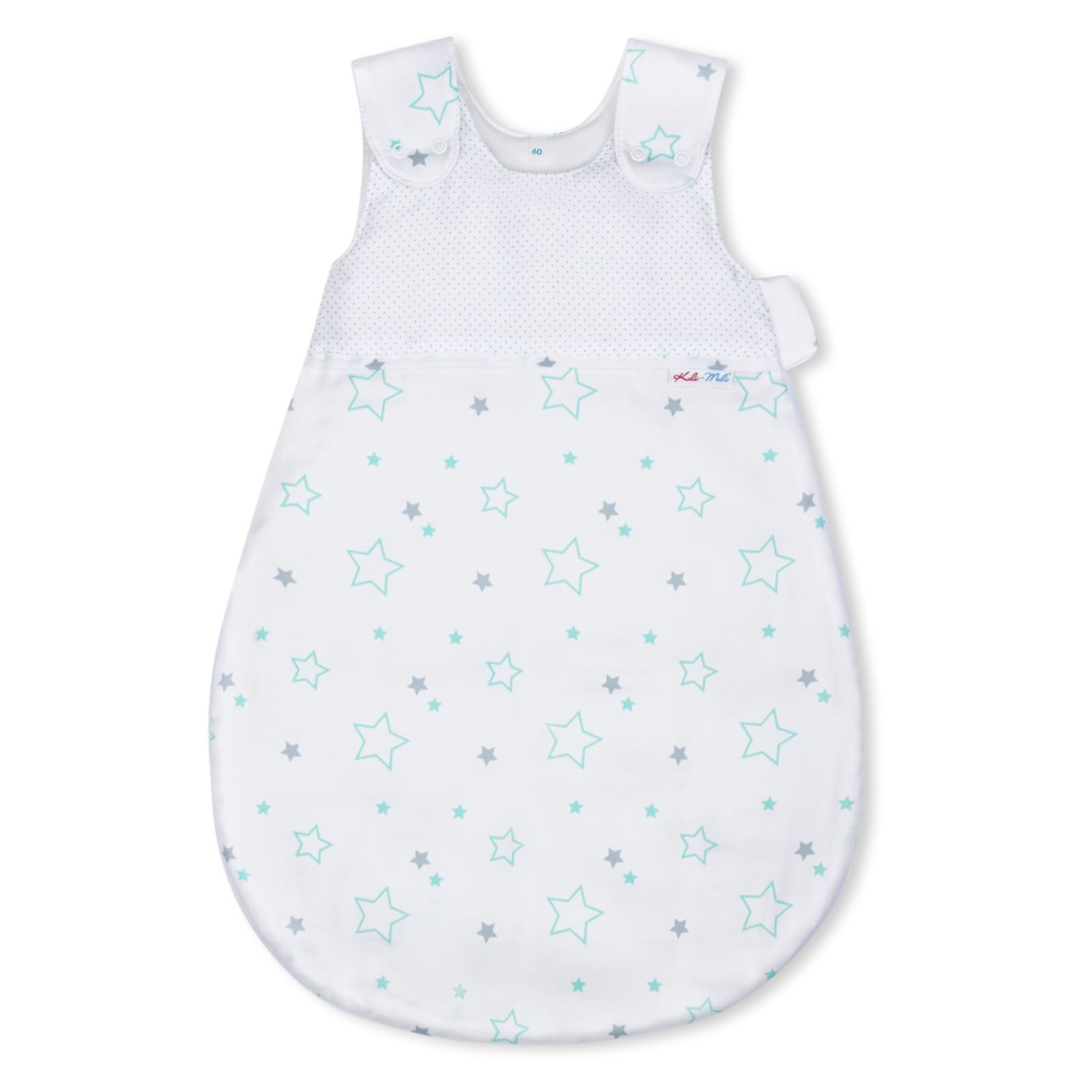 KULI-MULI Sommerschlafsack Lyocell 70 cm Sterne türkis