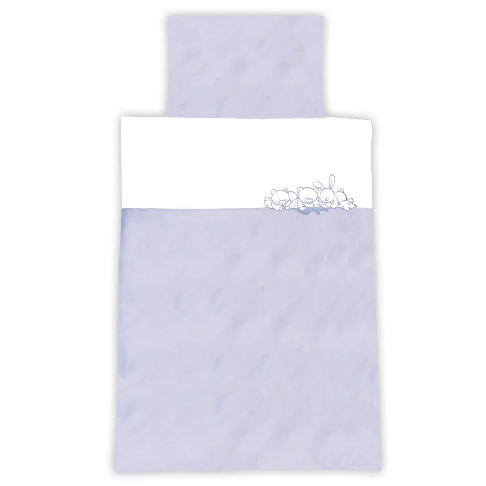 KULI-MULI Bettwäscheset Lyocell Petits Animaux blau 100 x 135 cm