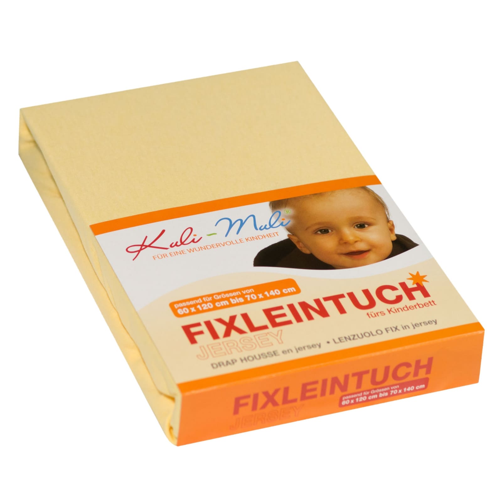 KULI-MULI Fixleintuch Frottee 90 x 45 cm vanille