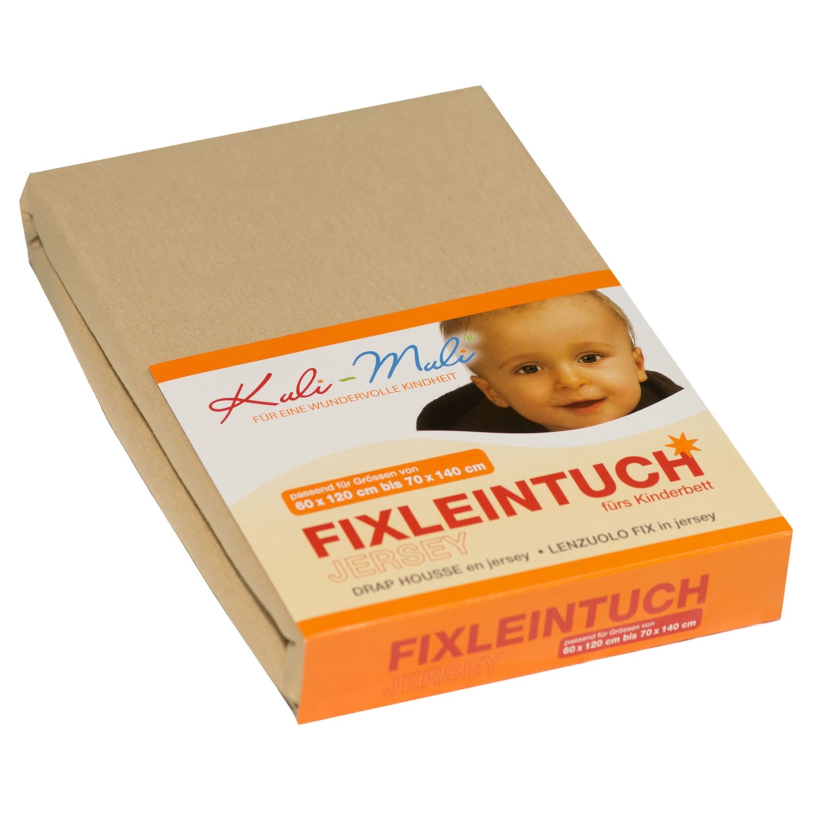 KULI-MULI Fixleintuch Jersey 100 x 100 cm sand