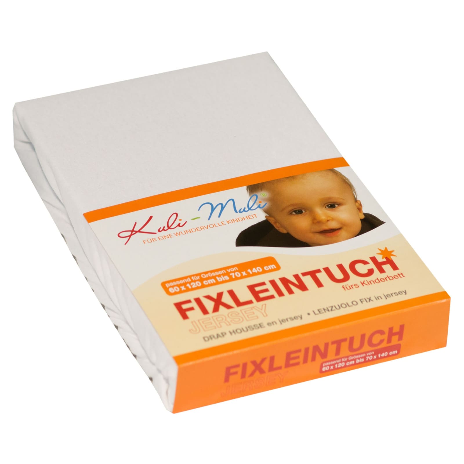 KULI-MULI Fixleintuch Jersey weiss 45 x 90 cm