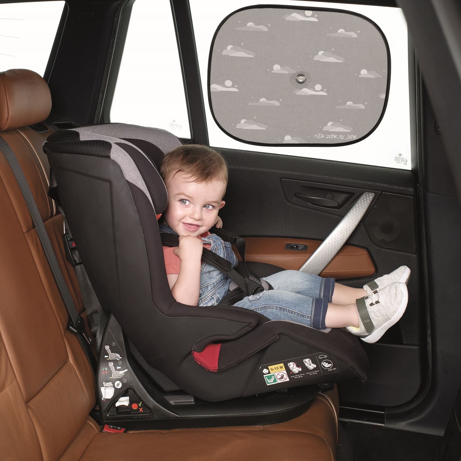 JANÉ Sonnenschutz für Autoscheiben 2er Pack Dim grey