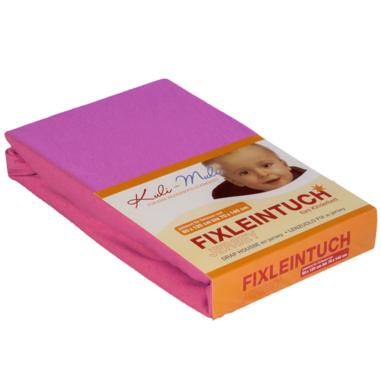 KULI-MULI Fixleintuch Frottee 90 x 45 cm violett